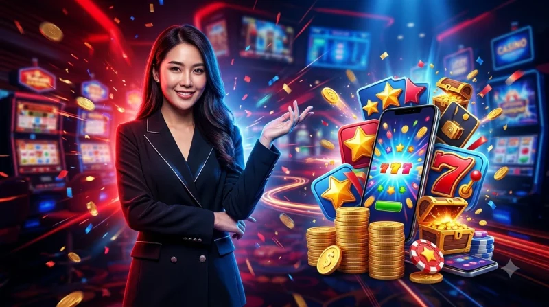 Biểu tượng khiên vàng với dấu tích giữa các đồng xu, đại diện cho nguyên tắc chơi nổ hũ an toàn
